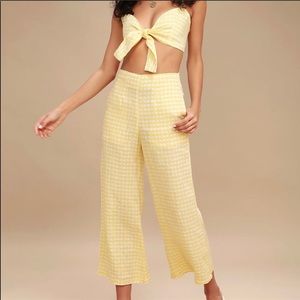 Faithfull The Brand Yellow Gingham Set